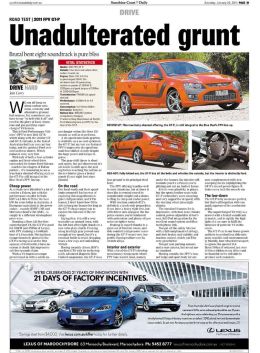  Ford FPV GT review, Sunshine Coast Daily Newspaper