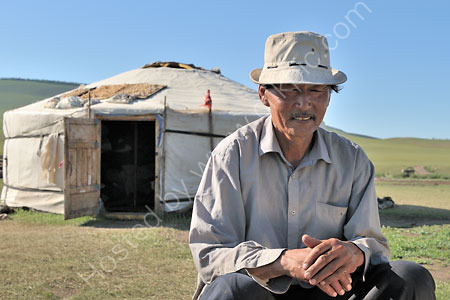 Nomadic Herder in front of Ger