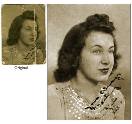 An example of our photo restoration work