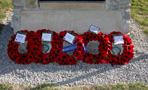 The Wreaths laid at the Staplehurst ALG Memorial