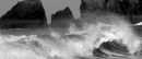Llangrannog wave panorama