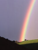 Rainbow on the hill, Tregroes