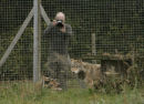 Ron was considered dangerous and as such had to be caged