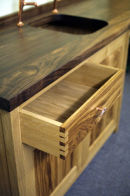 Hand Cut dovetails to Drawers