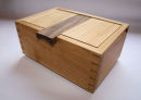 Hand made jewellery box in cherry and walnut
With hand cut Dovetails and Mitred corners with Ebony Hinges
260 * 180 * 120   12mm thick walls