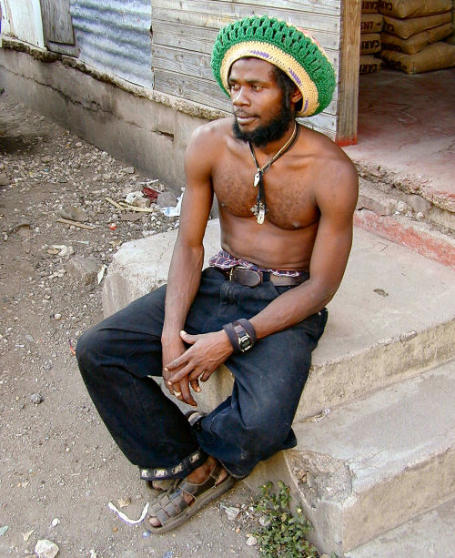 Rastafarian, downtown Kingston, Jamaica