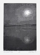 Adirondack Moon - 7x10 Intaglio Print (Non-Toxic) 2009