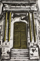 puertas de la historia - 6x9 intaglio print (non-toxic) 2010