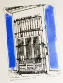 la ventana con postigos - 5x7 intaglio print (non-toxic) 2010