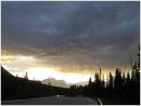 Early summer storm above Lake Louise village