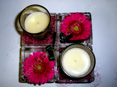 Candle & Gerbera Centre Table