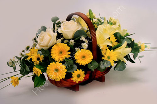 Yellow & Cream Basket