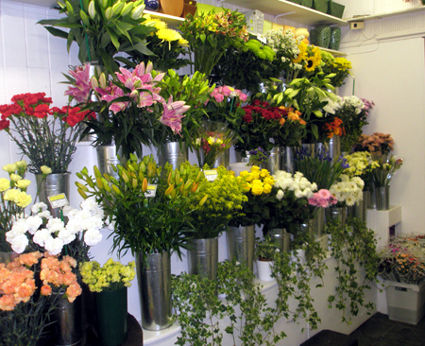 Inside the shop at 10 Sea Road fully stocked up with fresh flowers daily