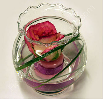 Rose in Glass Bowl
