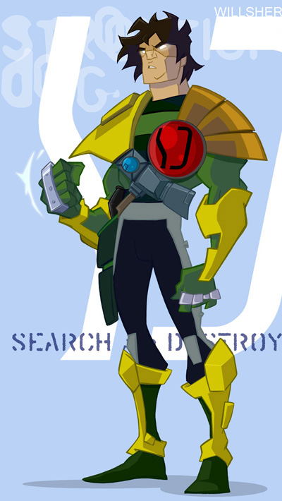 Animated Strontium Dog Character