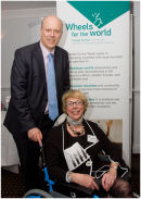 Chris Grayling MP and Wheels for the World CEO Jacky Oliver