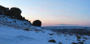 Winter Sunset, Cow & Calf Rocks