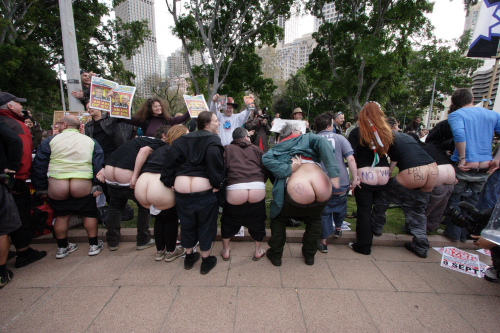Bums not Bombs Protest. APEC Sydney