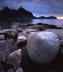 Boulder, Flakstadoya, Lofoten Islands, Norway