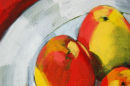 Still Life three apples (green ground), detail