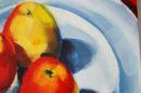 Still Life three apples II (blue ground), detail, 2008