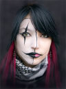 Girl with painted face