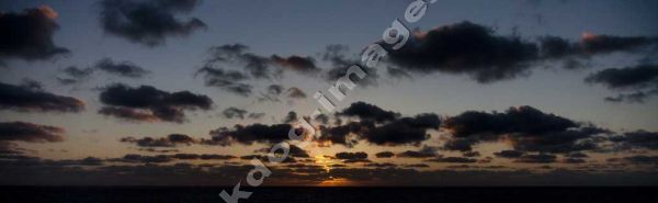 Dark clouds at sunset