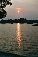 Sunset over Epcot Center in Florida