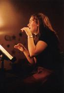 Christine Tavares in her front row seat at the Fall Concert.