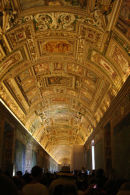 During a tour of the Vatican.