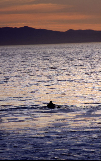 In between waves...