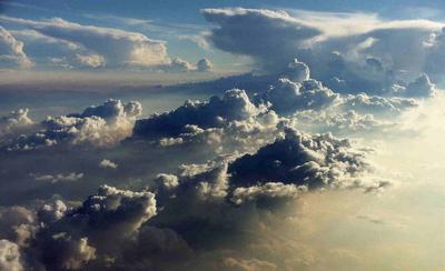 Clouds from 33,000 feet, on the way home from a trip to Tennessee. 