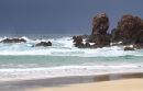 Rain moves in at Dail Mor Beach