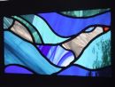 BIRD STAINED GLASS WINDOW