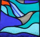 BIRD STAINED GLASS WINDOW