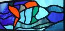 FISH STAINED GLASS WINDOW