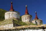 3 Chortens Reting monastery