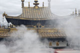Jokhang Temple through the incense smoke