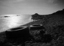tyres on the pittenweem coast