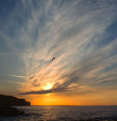 Sunset over Thornwick Bay