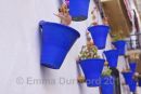 Blue flower pots