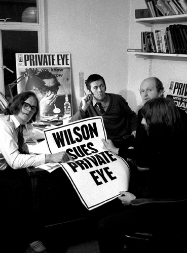 Christopher Booker, Richard Ingrams, Auberon Waugh, Barry Fantoni