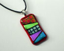 red patterned pendant