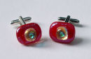 red 'eye' cufflinks