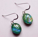 small green earrings