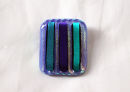 blue striped brooch