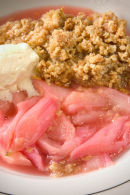 Rhubarb crumble.