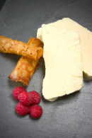 Vanilla parfait with Brandy snaps.