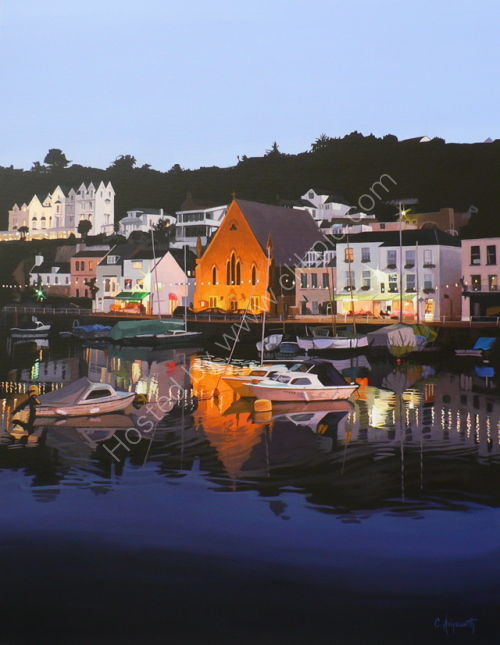 St. Aubin's Methodist Church, Nightfall.