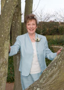 Jean in the garden at the Farmhouse.